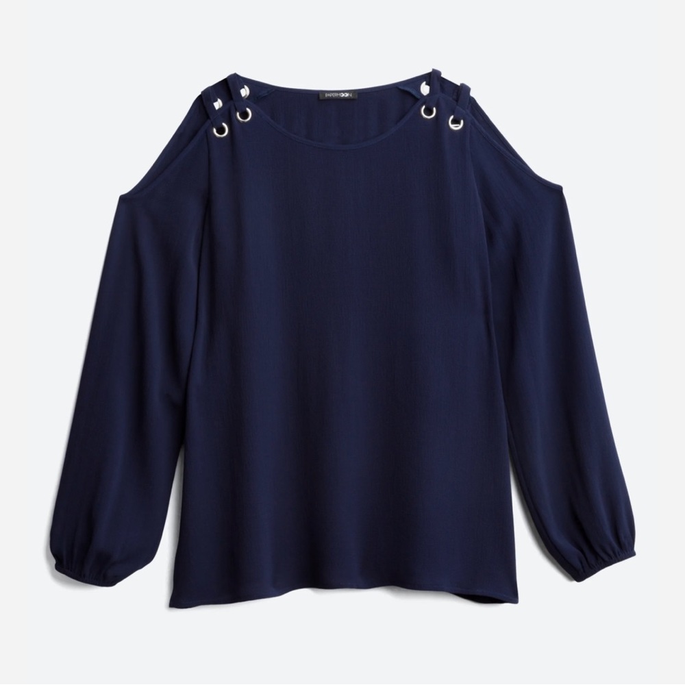 Ilma Cold Shoulder Grommet Detail Blouse